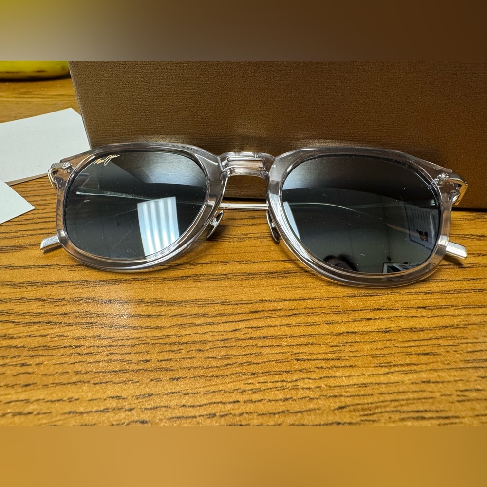 Maui Jim Alika Crystal w/ Silver Frame Sunglasses